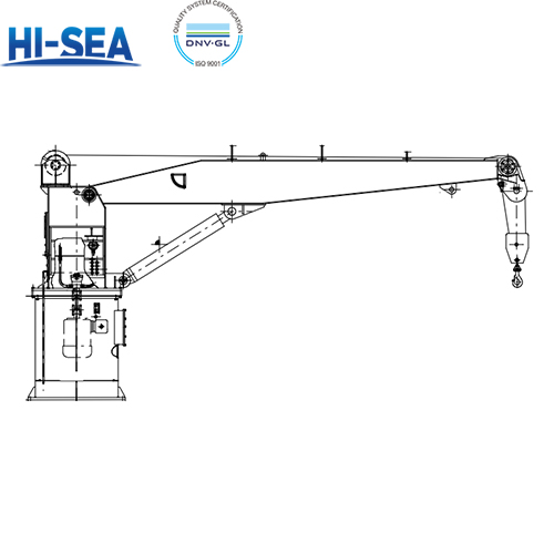 150kN×8m Marine Hydraulic Slewing Crane